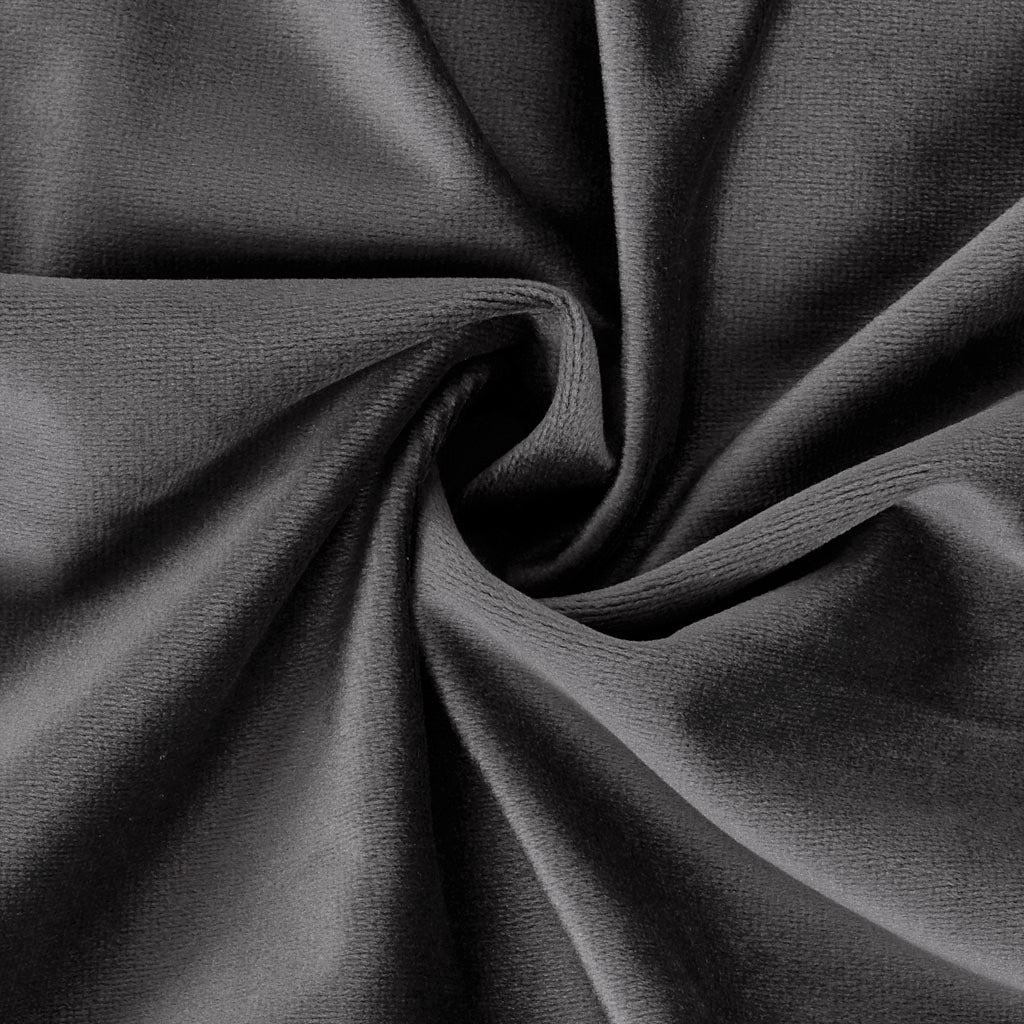 2 panels 37x63" Room Darkening Poly Velvet Rod Pocket/Back Tab Curtain Panel Pair - Charcoal