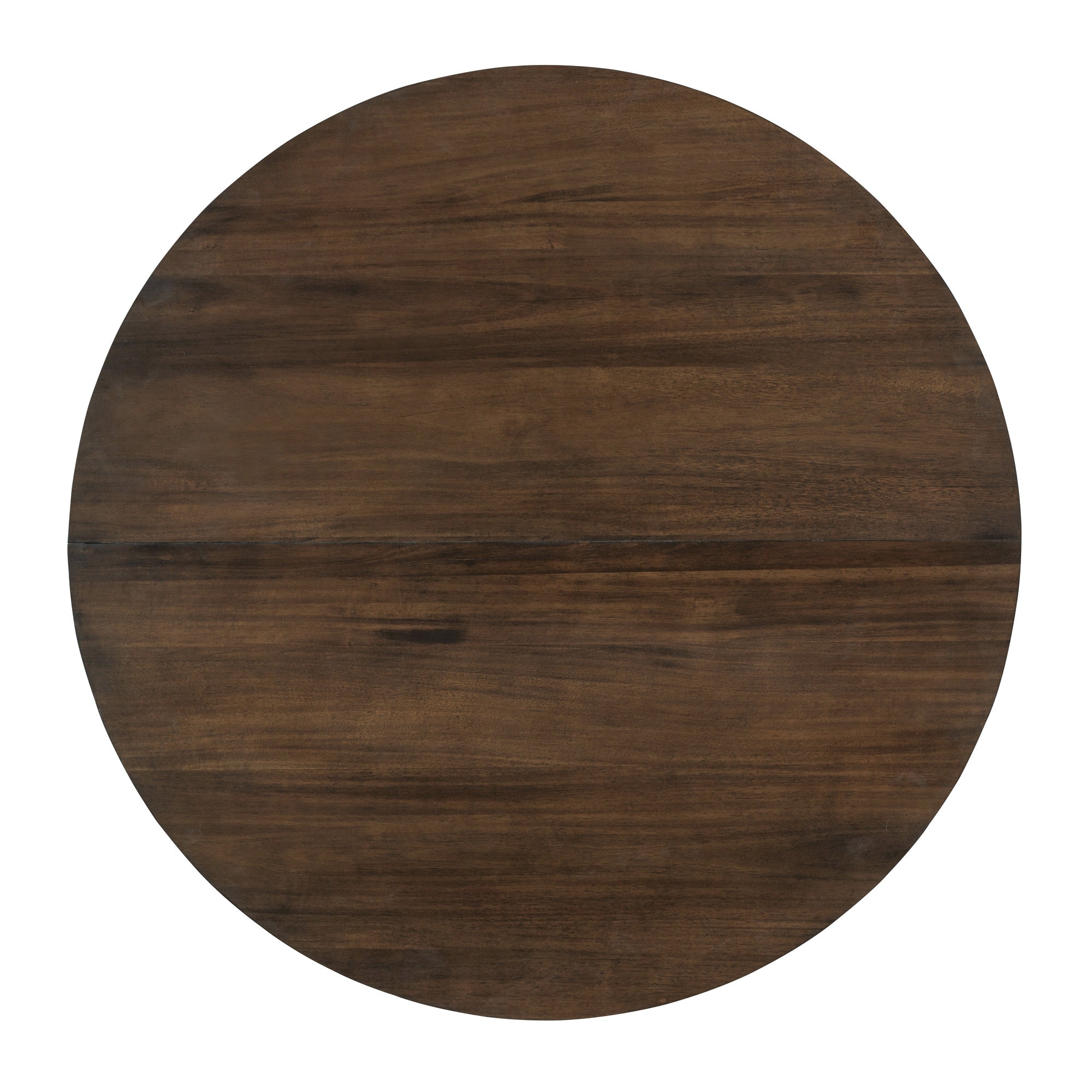 5-Piece Retro Functional Dining Set, Round Table with a 16"W Leaf and 4 Upholstered Chairs - Walnut