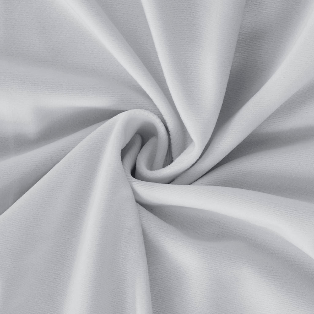 Room Darkening Poly Velvet Rod Pocket/Back Tab Curtain Panel Pair - Light Grey