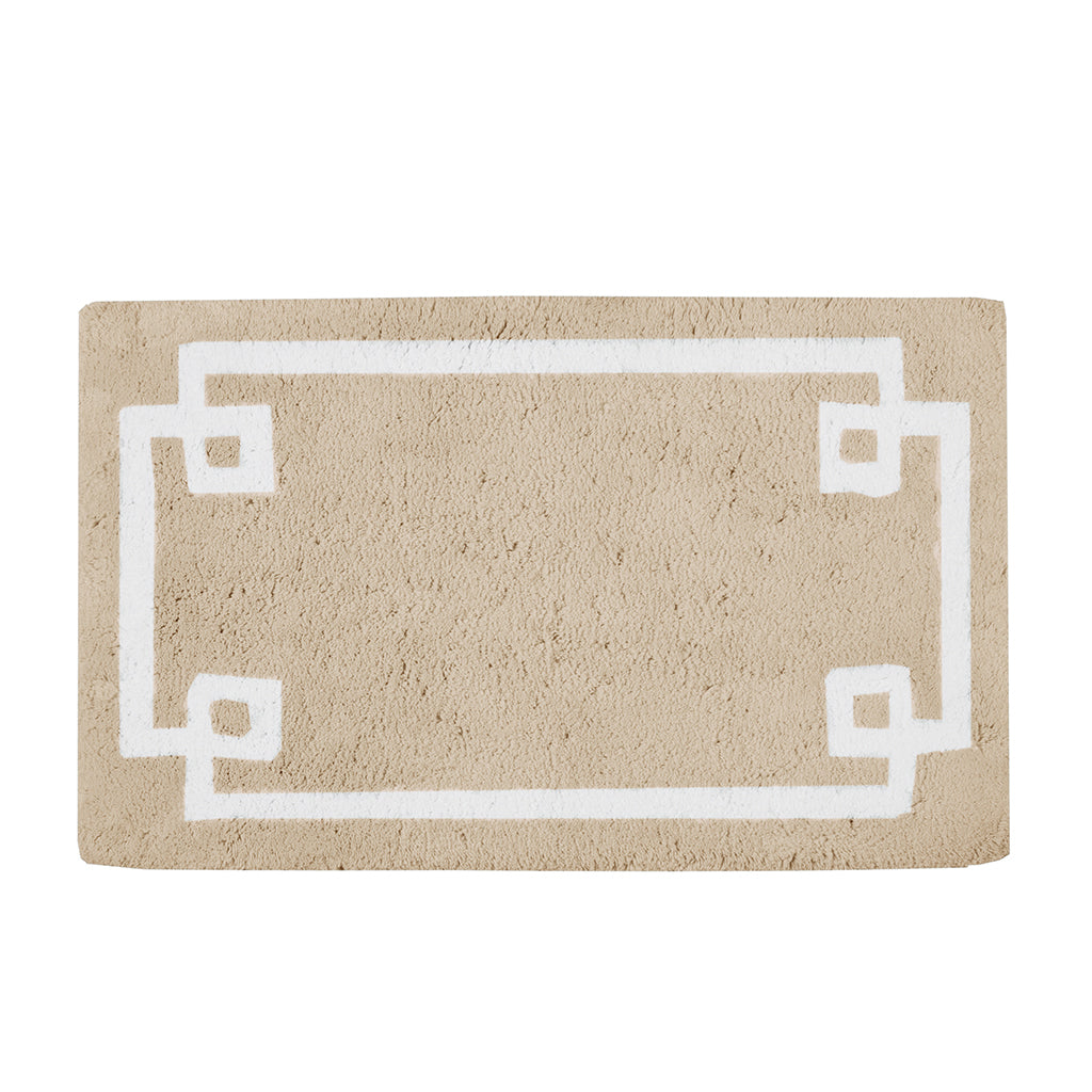 Cotton Tufted Bath Rug 24x40" - Taupe Cotton
