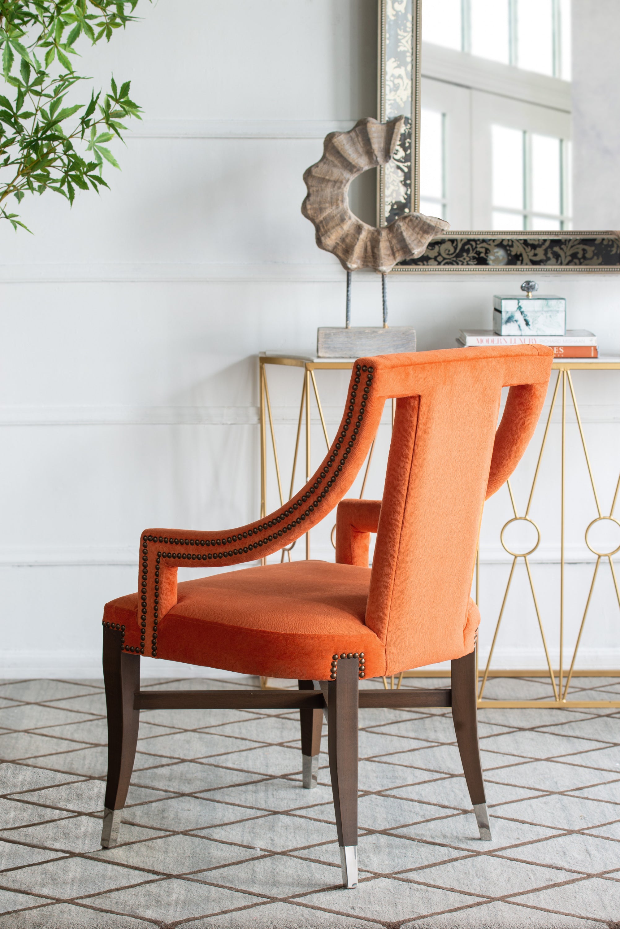 Modern Accent Chair Dining Chairs - Orange