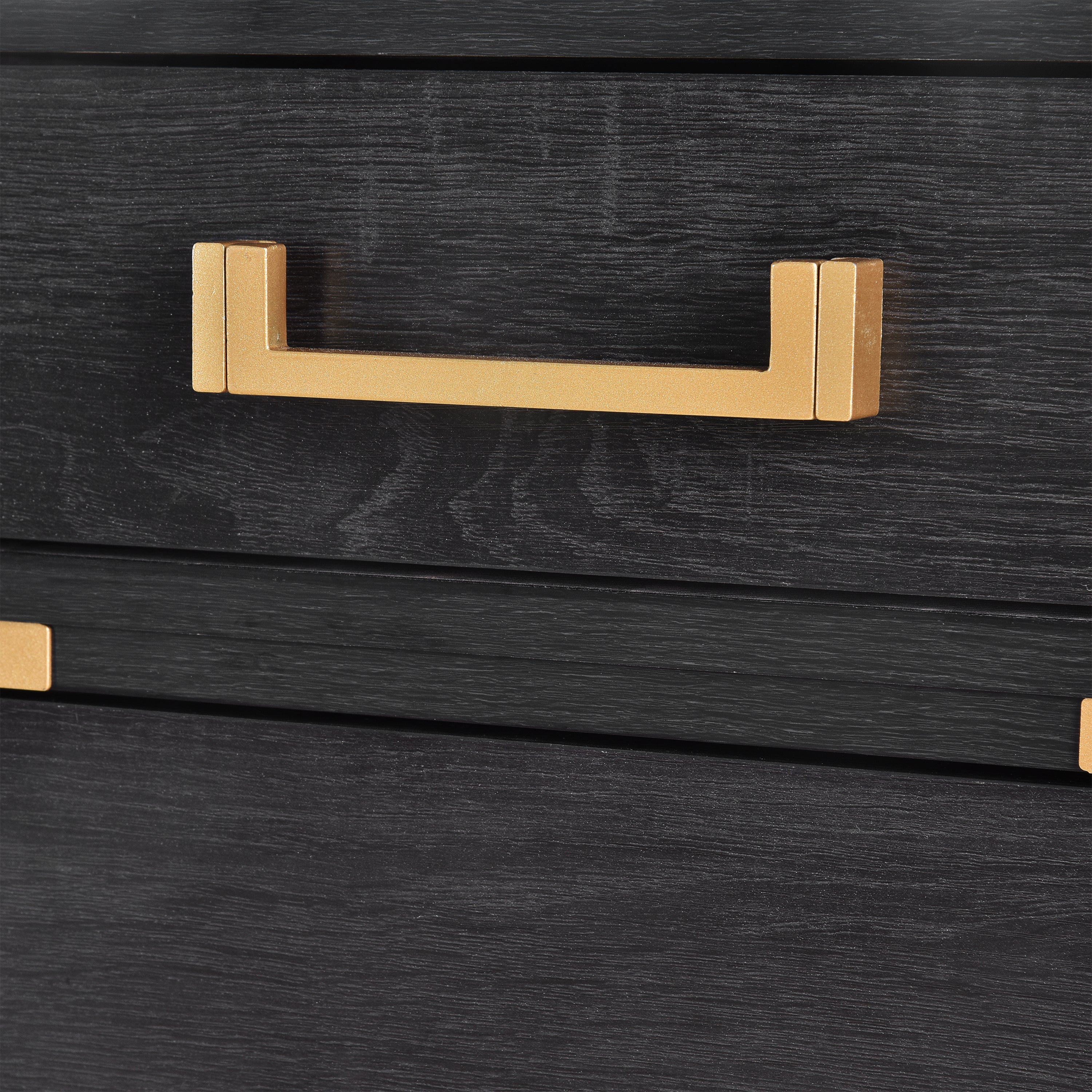 70"Classic and Traditional Executive Desk with Metal Edge Trim - Black