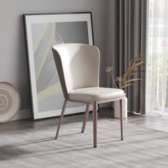 Modern Dining Chairs - White + Grey (Set of 2)