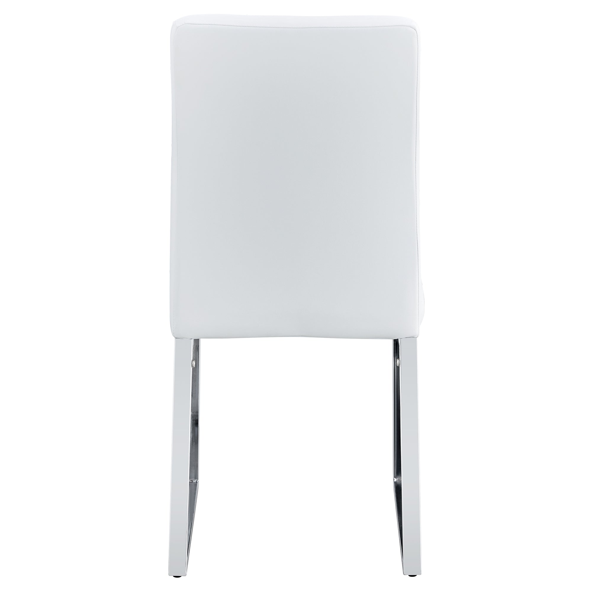 Dining Table Chairs Set for 4, Rectangular Dining Room Table Set, Faux Marble Modern Dining Table & Leather Chairs for Kitchen Dining Room, White