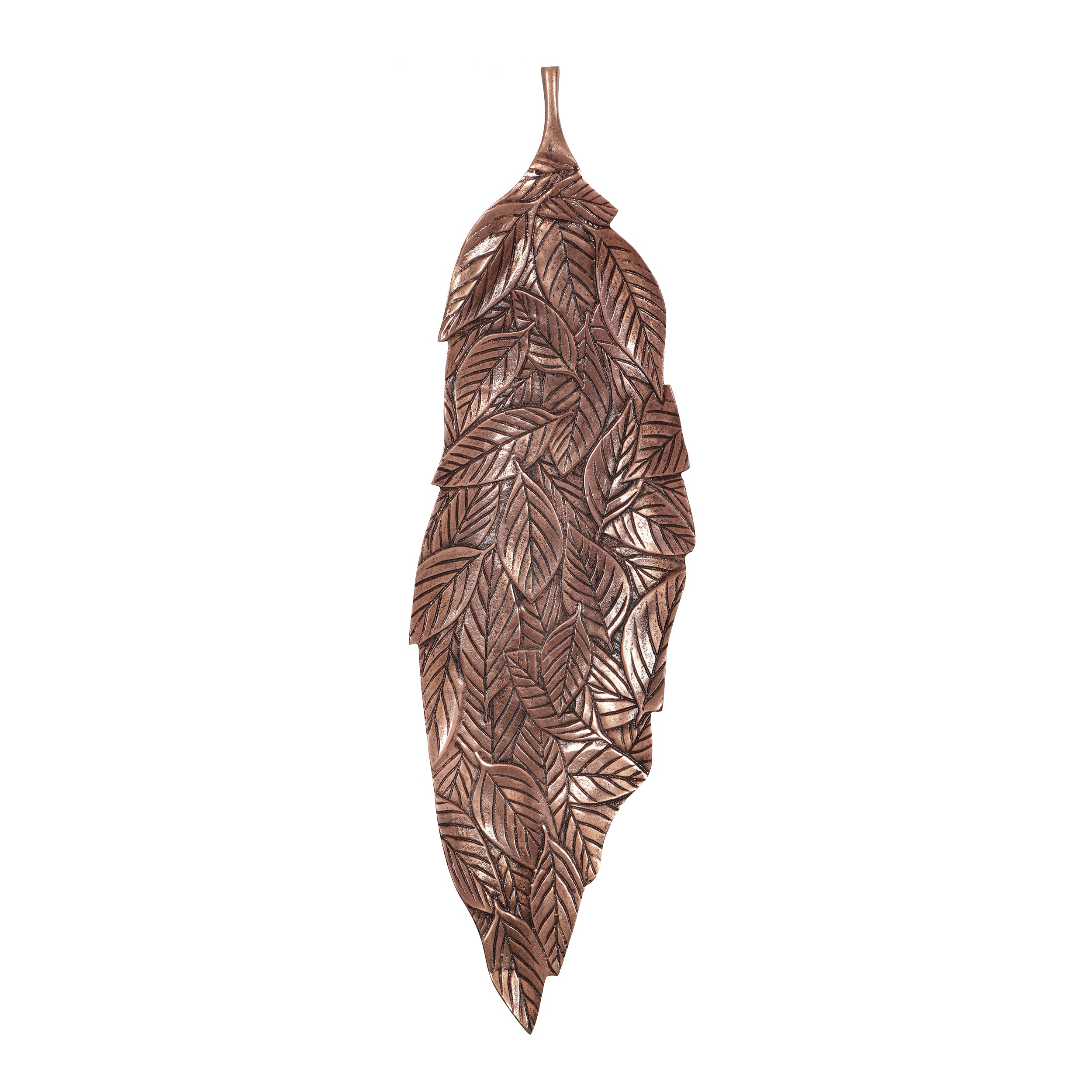 Handcrafted Leaf Wall Decor - Copper