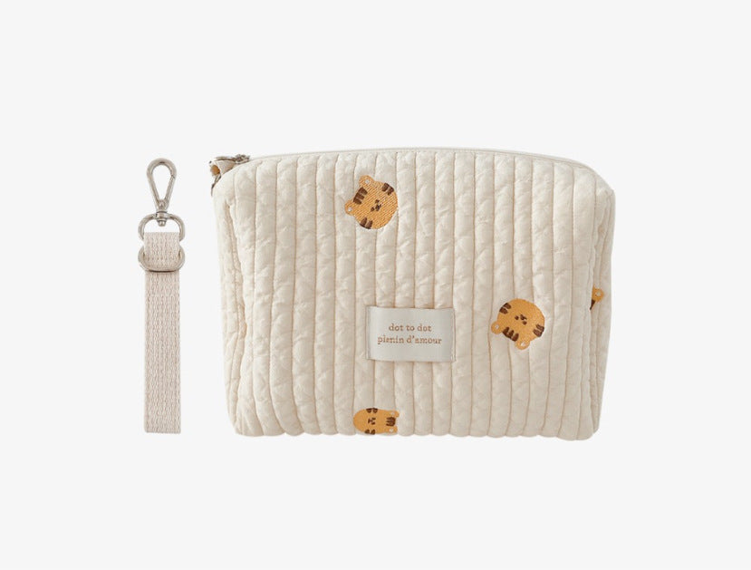 Cotton Zipper Embroidery Mummy Bag Trolley Pannier Bag