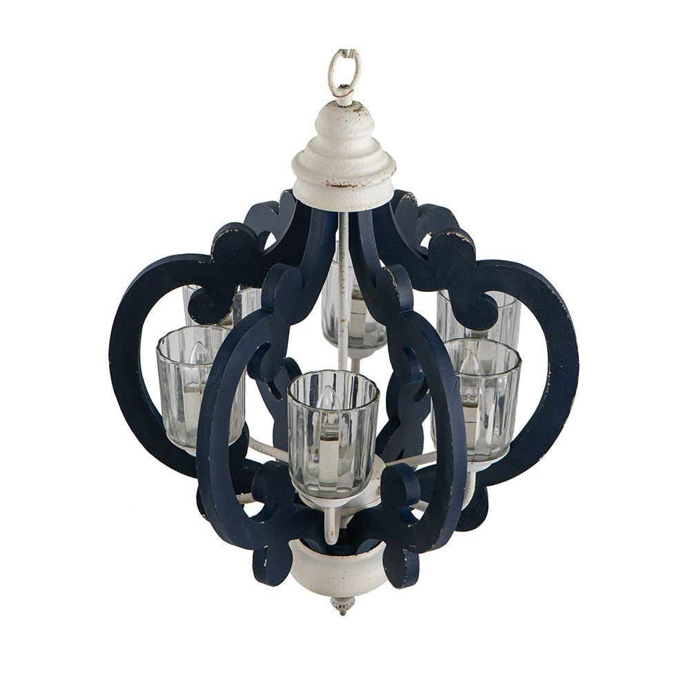 Wood Chandelier 6- Light Farmhouse Pendant Lighting Natural Wood Hanging Light Fixture