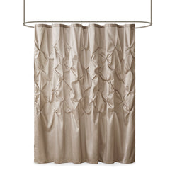Tufted Semi-Sheer Shower Curtain - Taupe