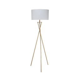 Metal Tripod Legs Floor Lamp with Rotary Switch, Gold