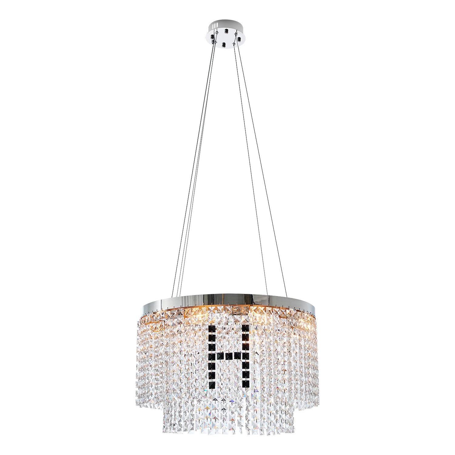 Modern Crystal Chandelier Round Crystal Lamp Luxury Home Decor Light Fixture