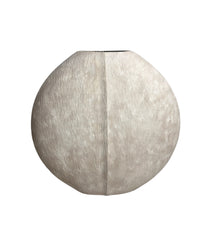 Modern Round metallic Beige Washed vase 14” tall