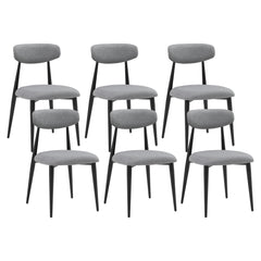 Dining Chairs Upholstered Chairs with Metal Legs (Set of 6) - Grey