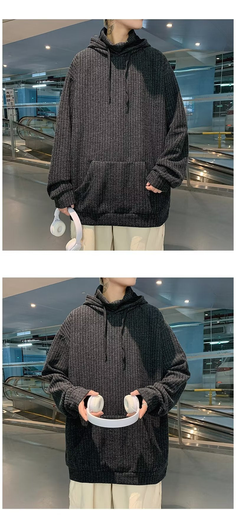 American Turtleneck Hooded Sweater Men