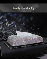 Tissue Box For Car Diamond Car Napkin Paper Box
