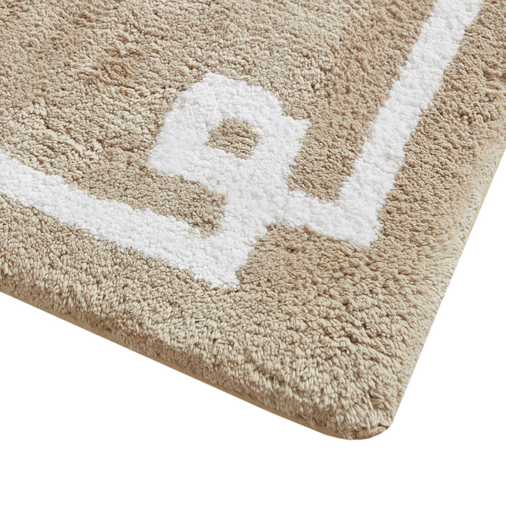 Cotton Tufted Bath Rug 24x40" - Taupe Cotton