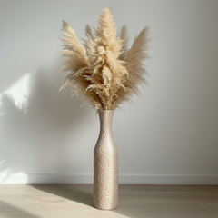 Minimalist Floor Vase 20" tall, Tan Matte