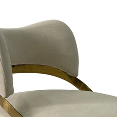 Light Beige and Gold Sofa Chair