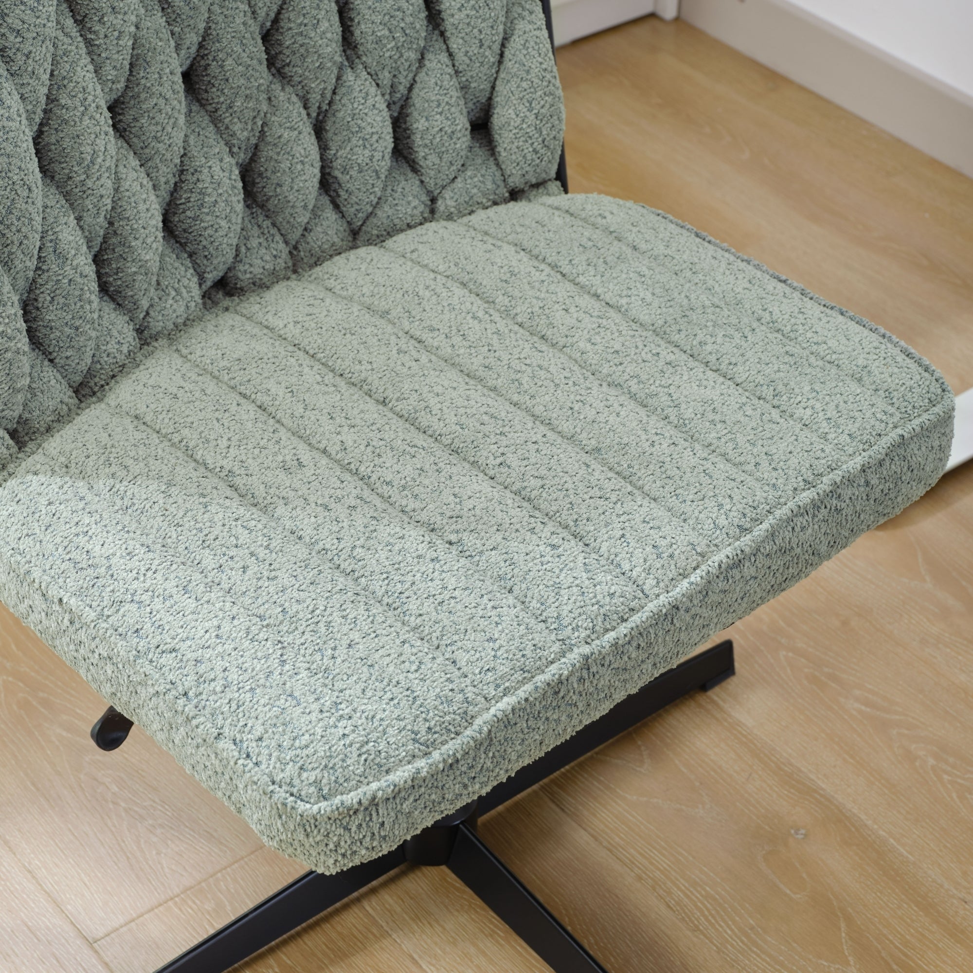 Armless Office Desk Chair No Wheels - Green