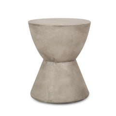 Modern Hourglass Side Table - Light Grey