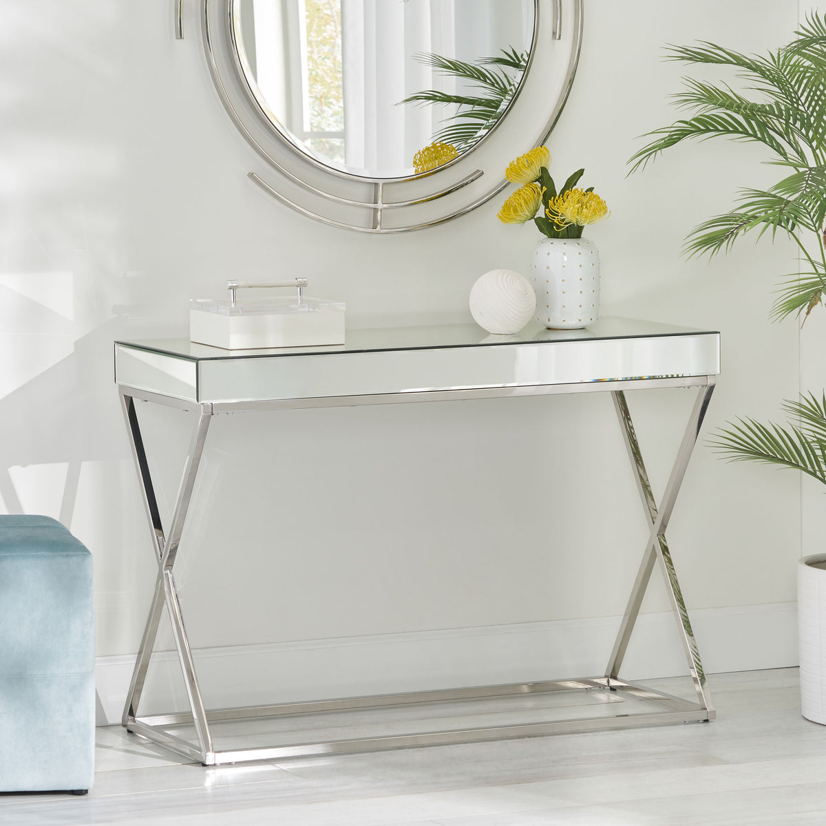 Elegant Mirror Console Table