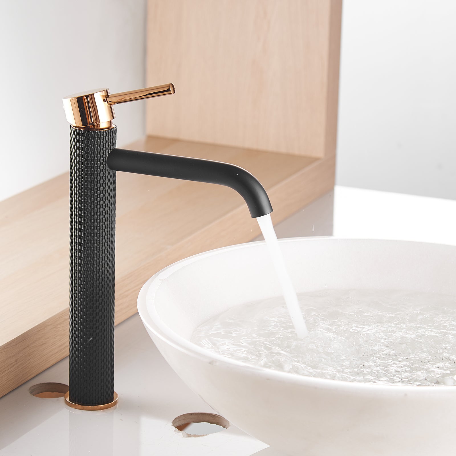 Black and Gold Faucet for Bathroom Sink