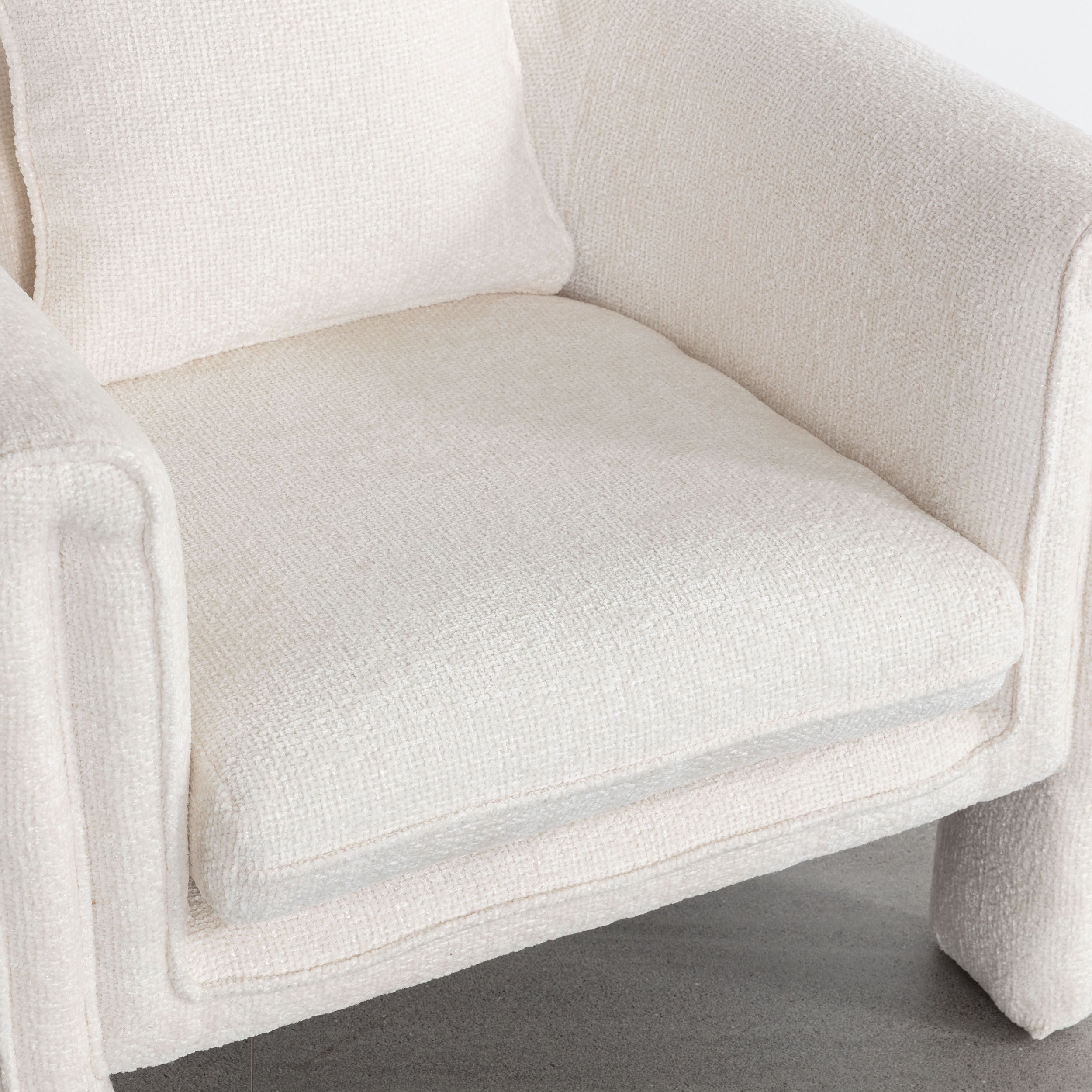 Modern Style Accent Chair Armchair for Living Room, Bedroom, Guest Room,Office, Ivory