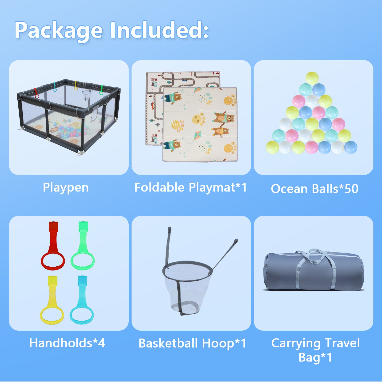 Baby Playard Cloth Playpen Removable Enclosures for Indoor and Outdoor Use Care for Children and Pets