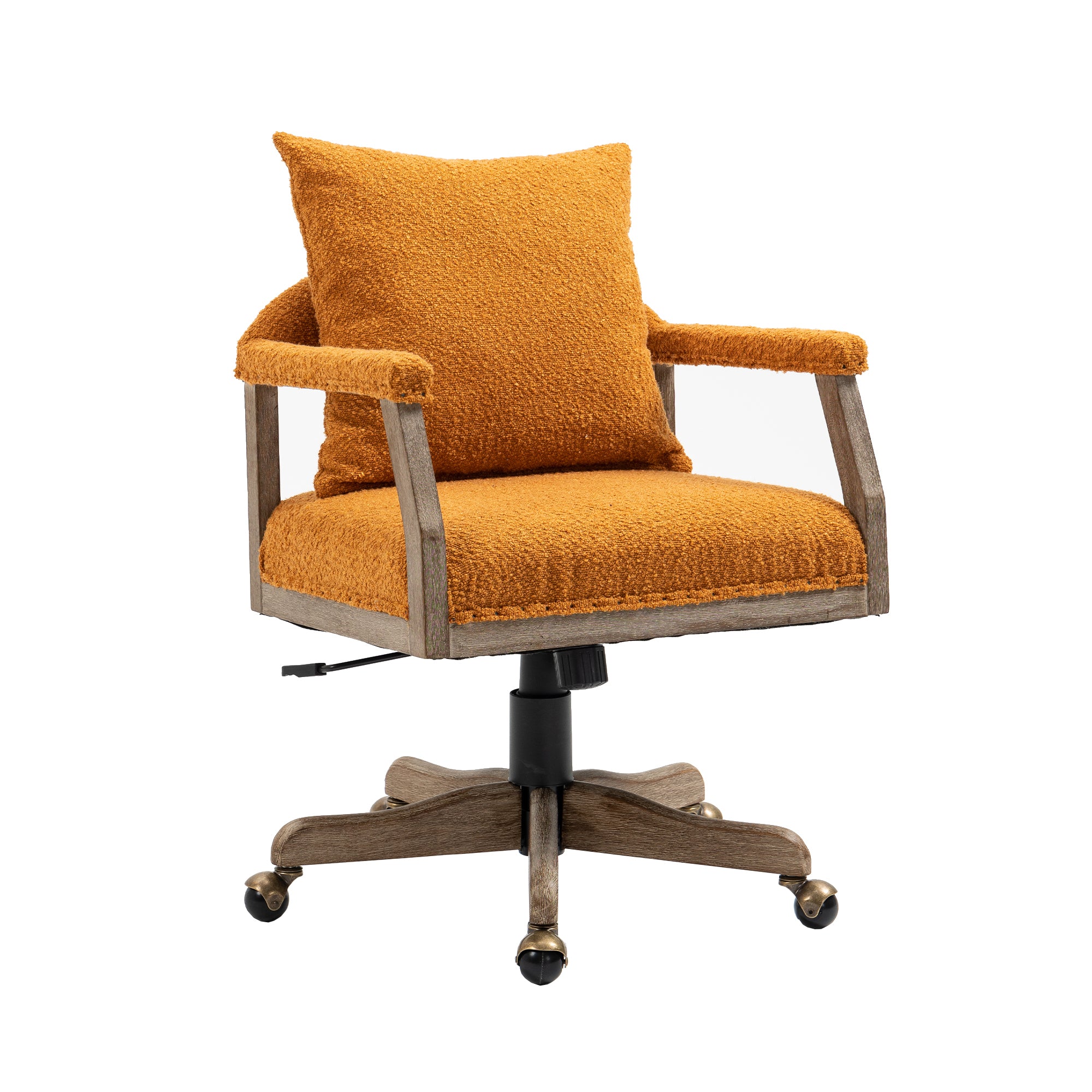Chair Office Chair Adjustable Swivel Chair Fabric Seat Home Study Chair - Orange