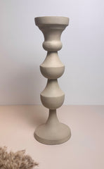 Sand Color Stone Style Candle Holder 15"