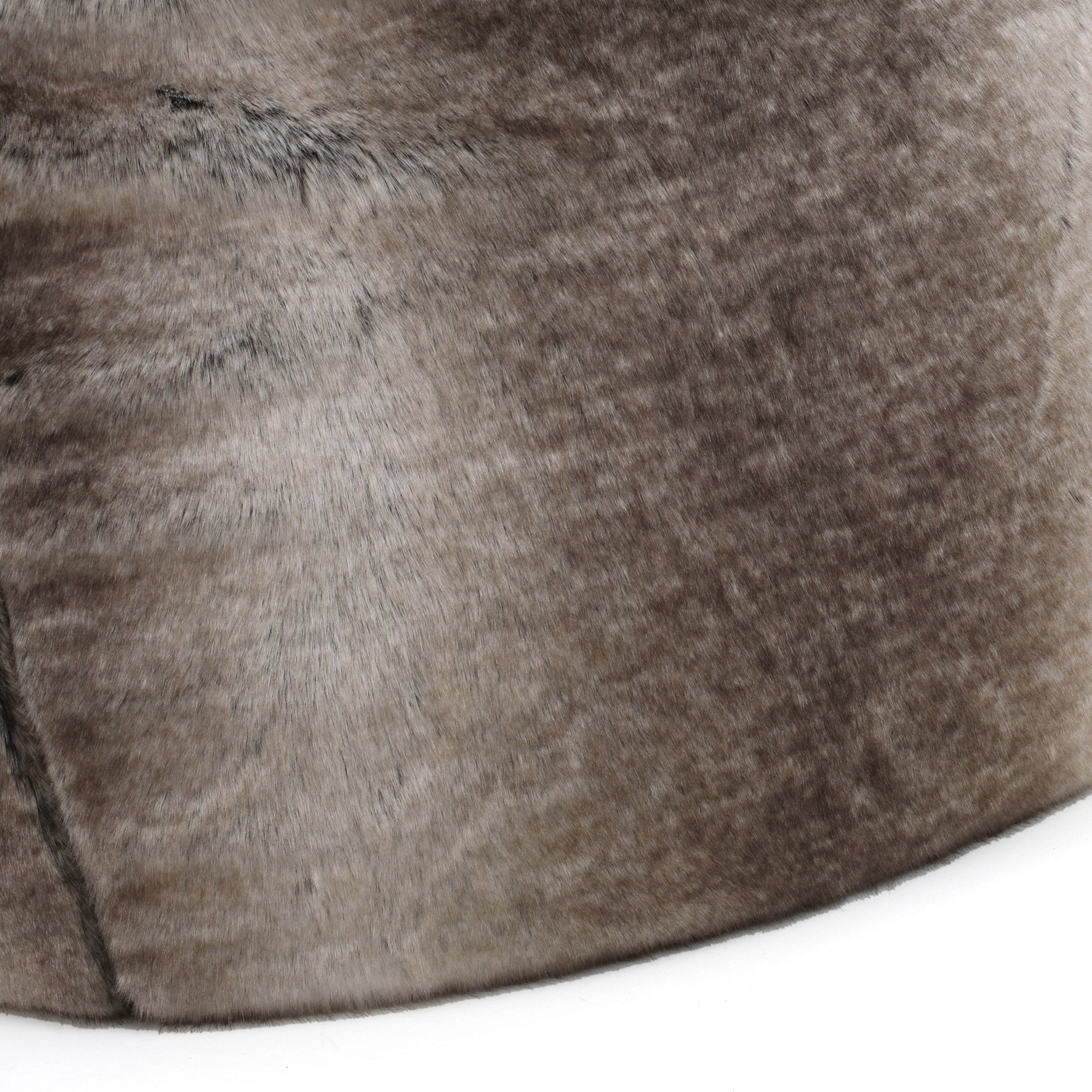 Modern Glam Faux Fur 3 Foot Bean Bag - Grey Taupe