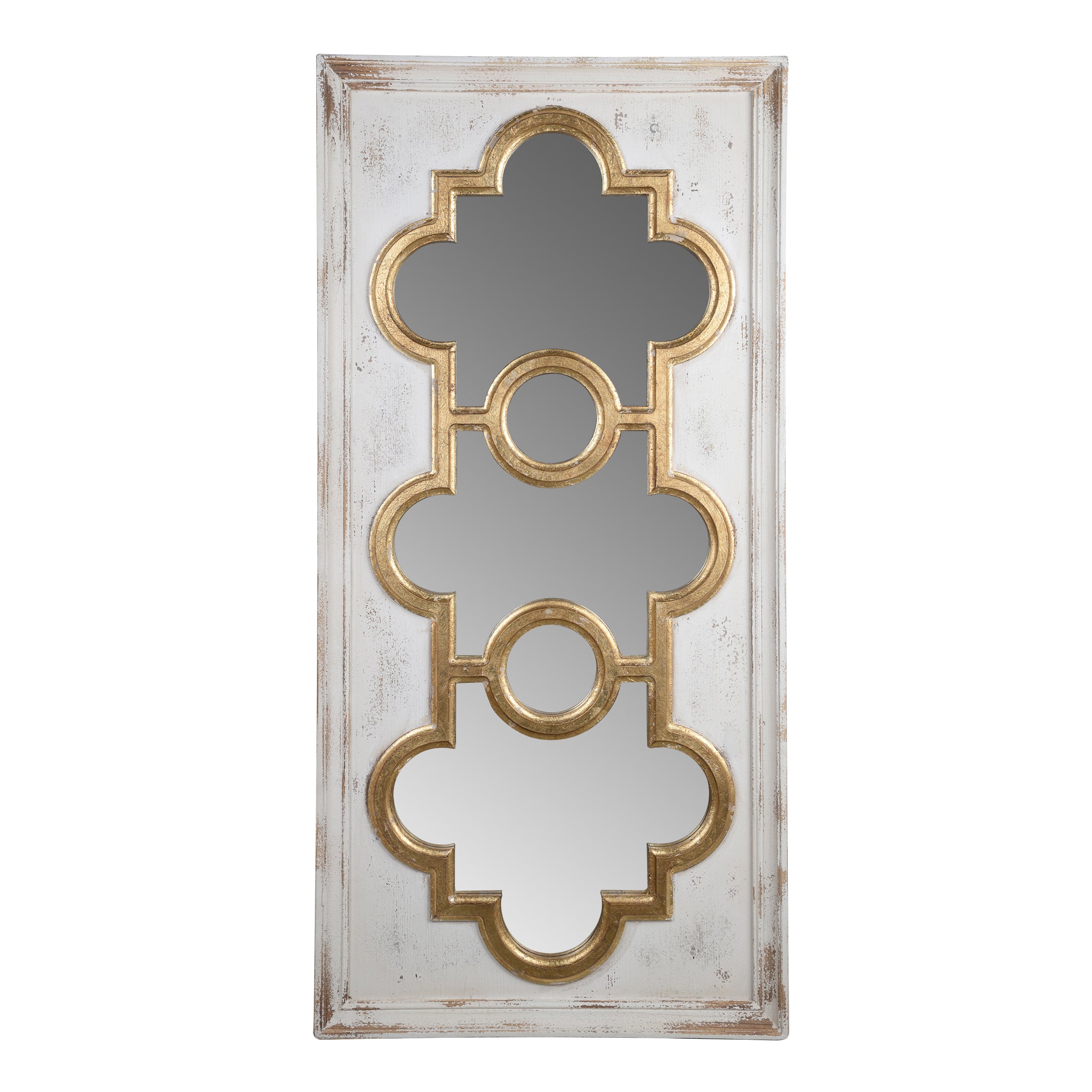 Classically Inspired Henley Decorative Mirror, French Country Style Wall Decor 58"x28" in