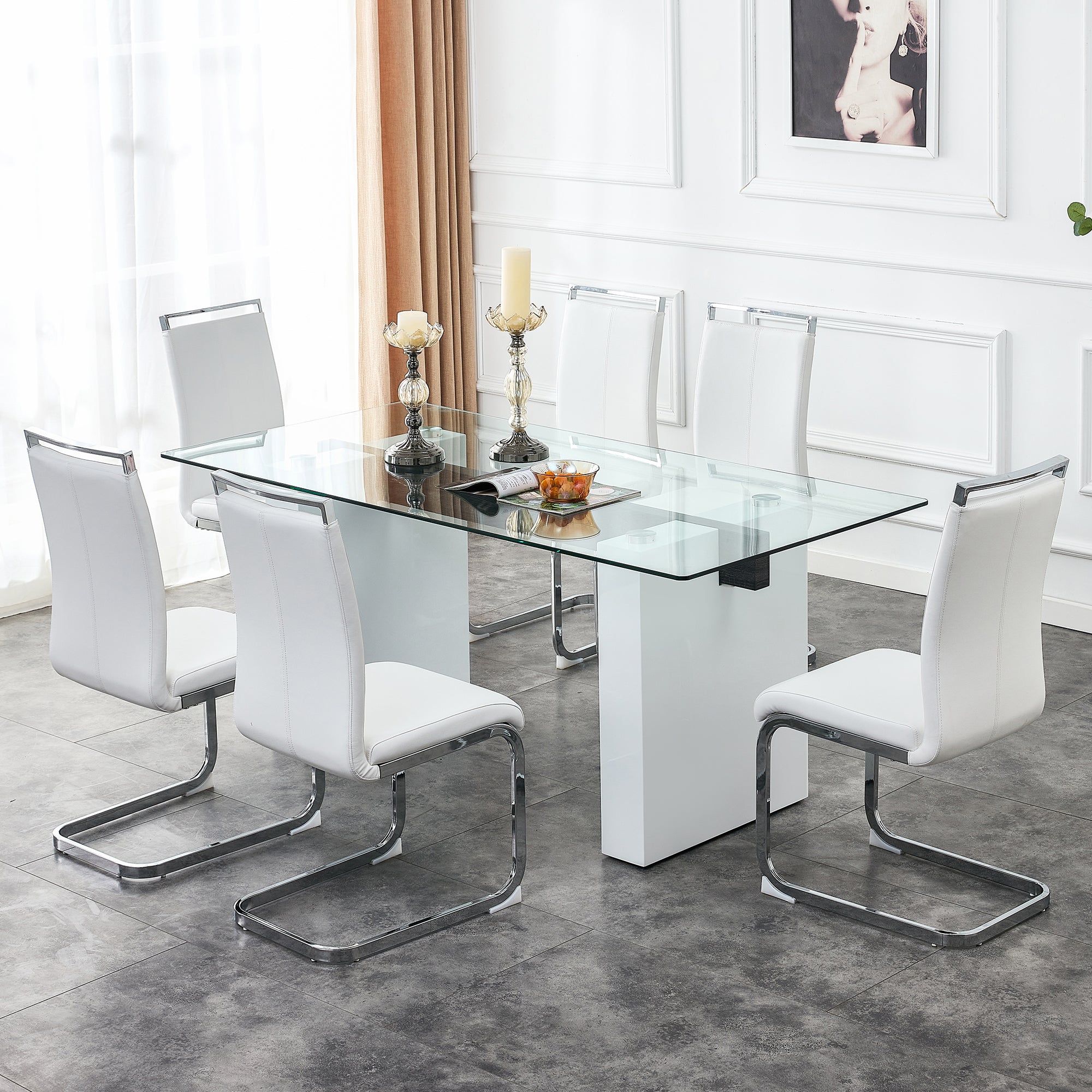 Modern Rectangular Glass Table