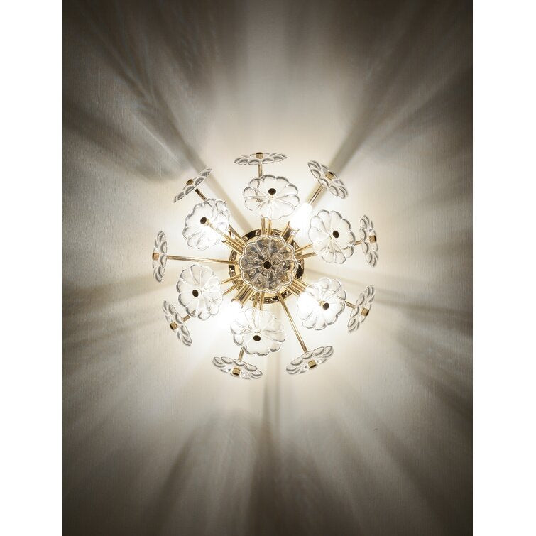 Crystal Blossom Chandelier Light Fixture Ceiling Lamp