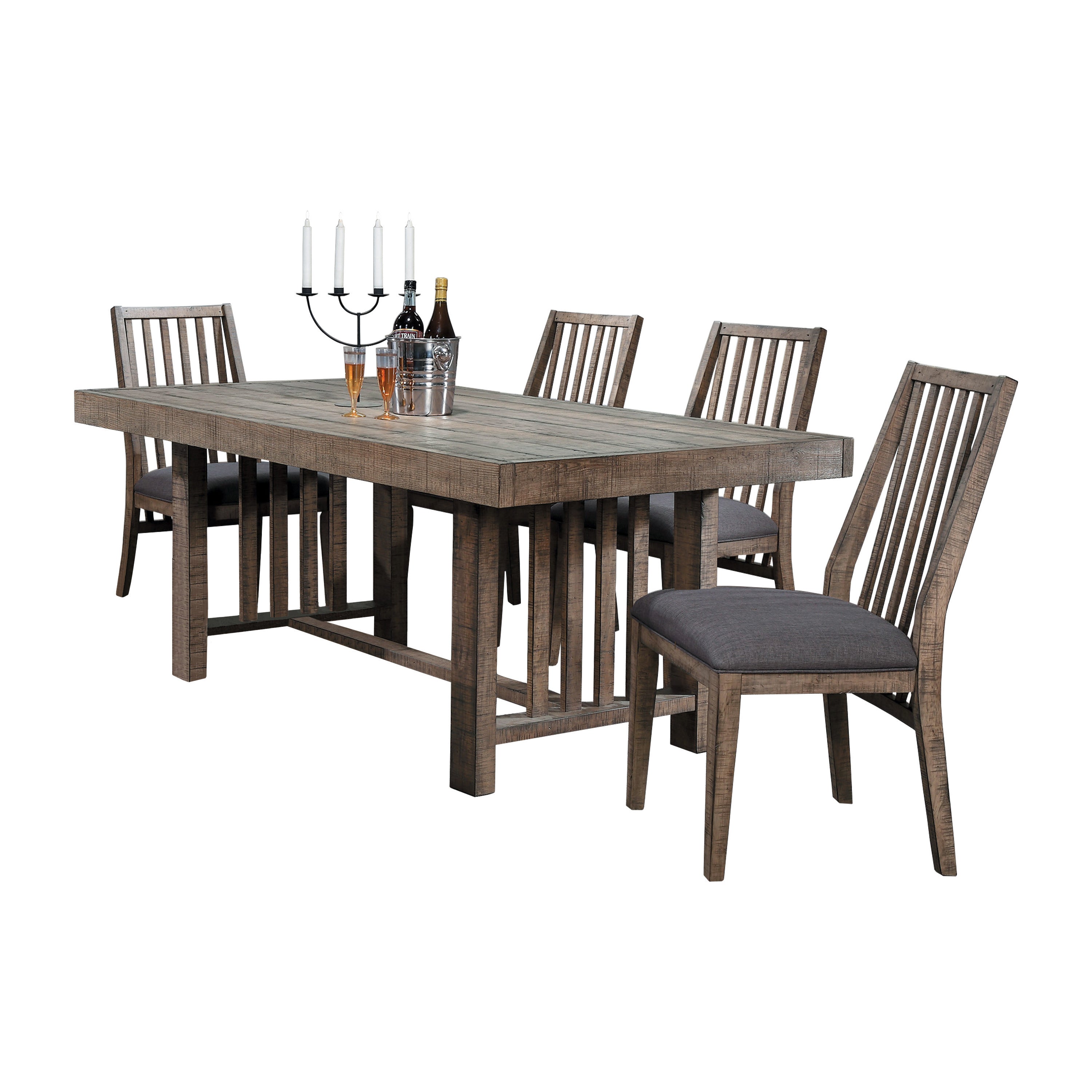 Classic Stye Dining Table 1pc Distressed Light Brown Finish Wood Rustic Design Dining Furniture (without chiars)