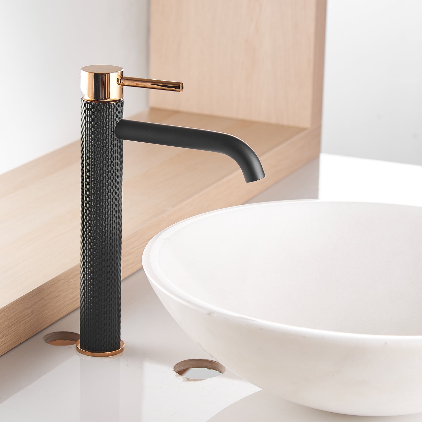 Black and Gold Faucet for Bathroom Sink
