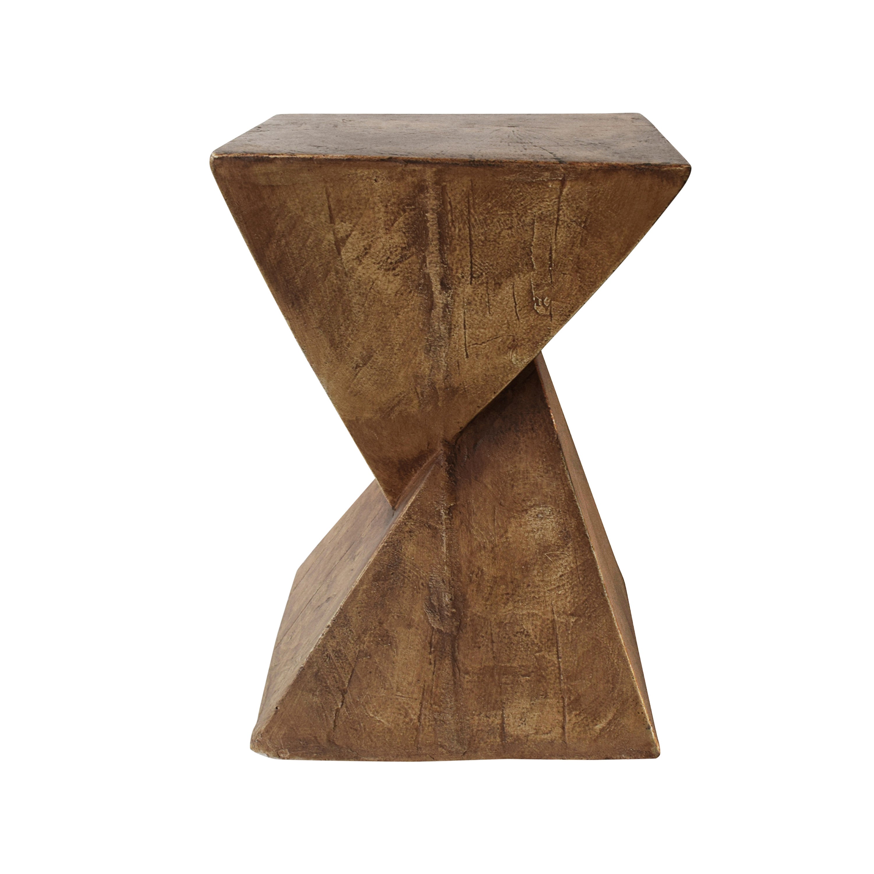 Modern Hourglass Side Table - Natural