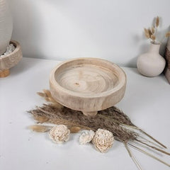 Boho Minimalist Rustic Paulownia Wood 10" long- Beige