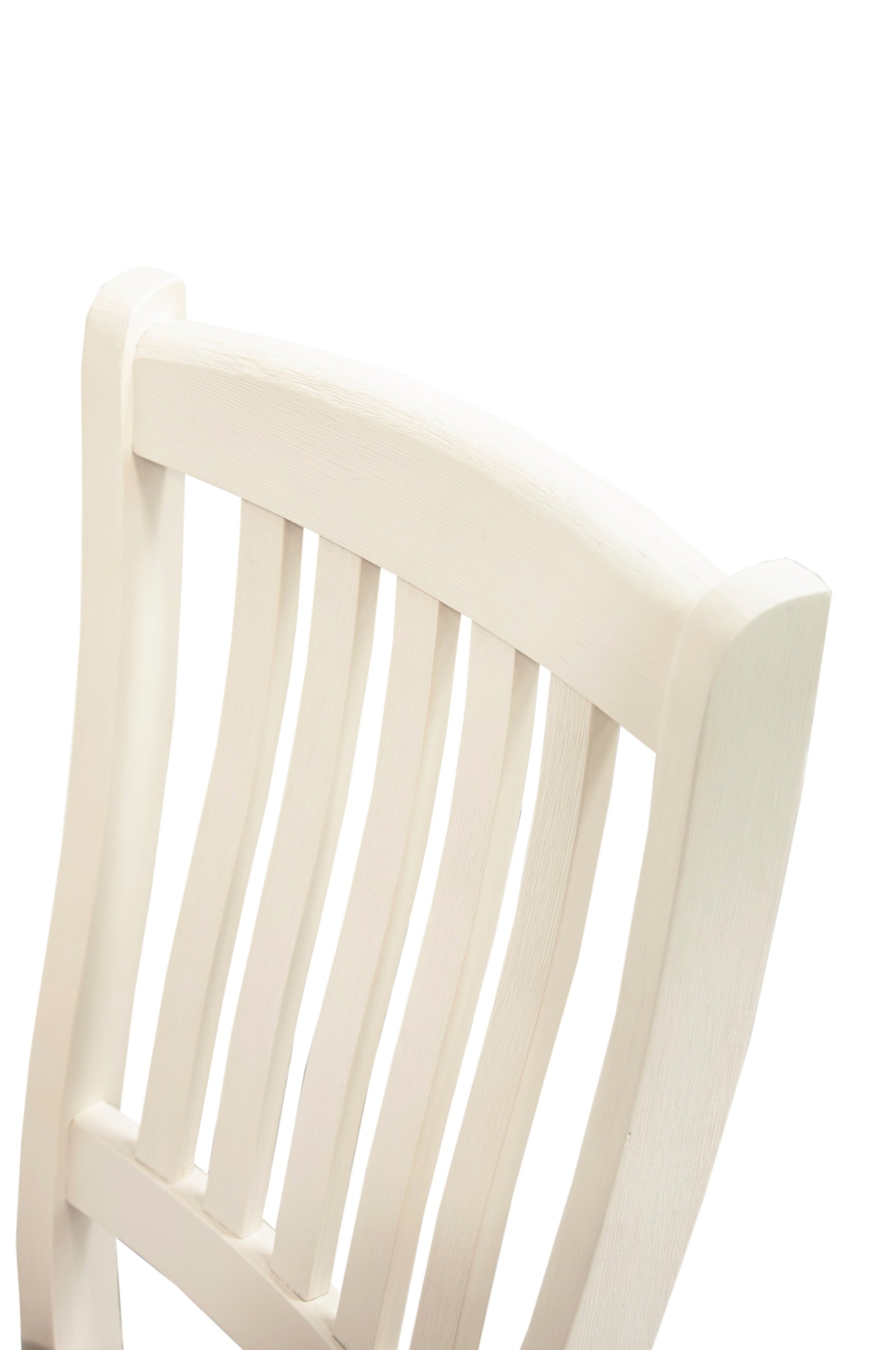 White Classic Dining Chairs Set Rubberwood Beige (Set of 2)