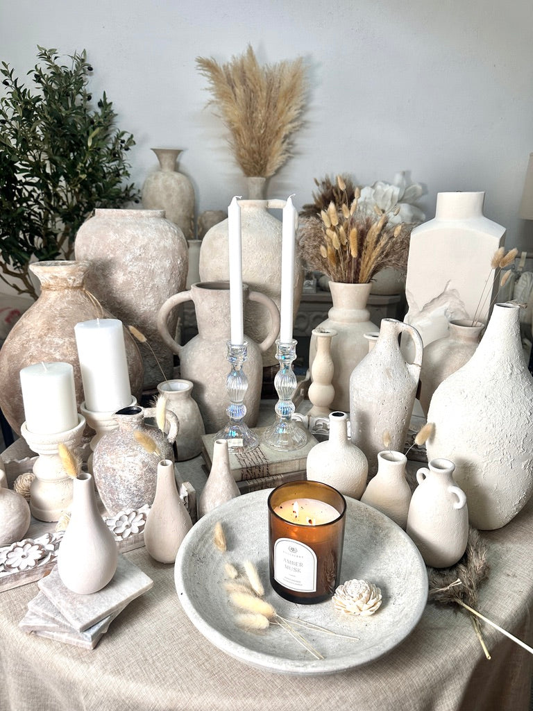 Elegant Iridescent Candle Holder Set of 2 - 10" tall