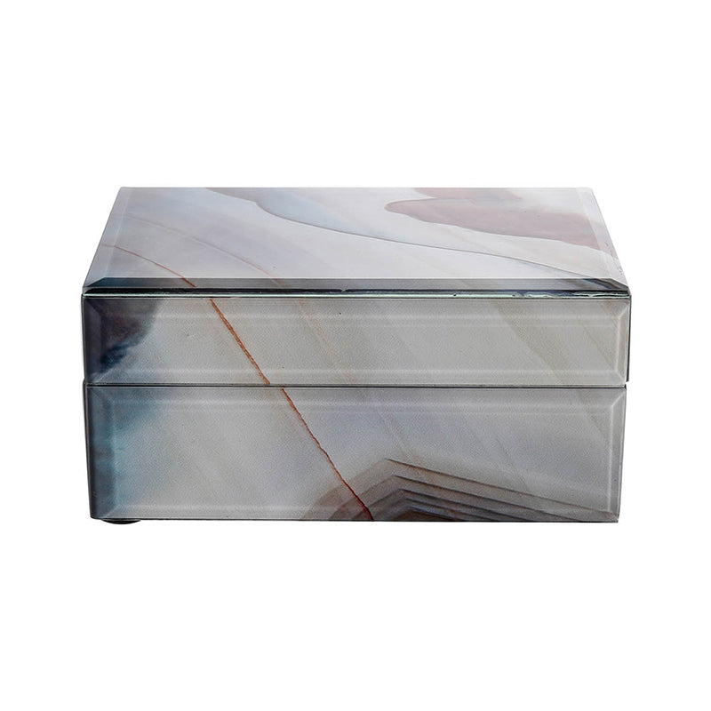Decorative Nesting Jewelry Boxes, Stackable Decorative Storage Boxes With Lids - Set of 2