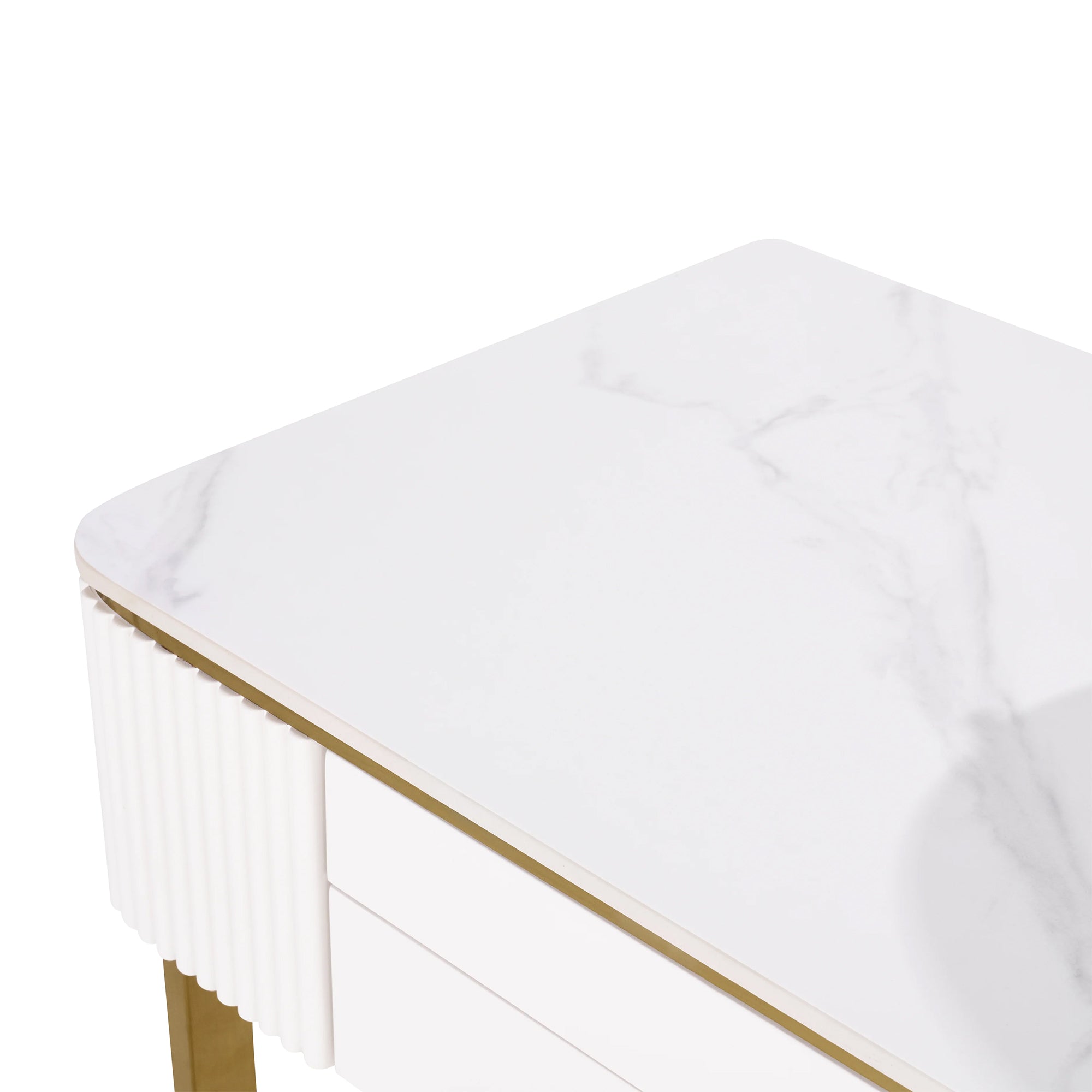 Elegant 2-Drawer Vanity Table Set - White