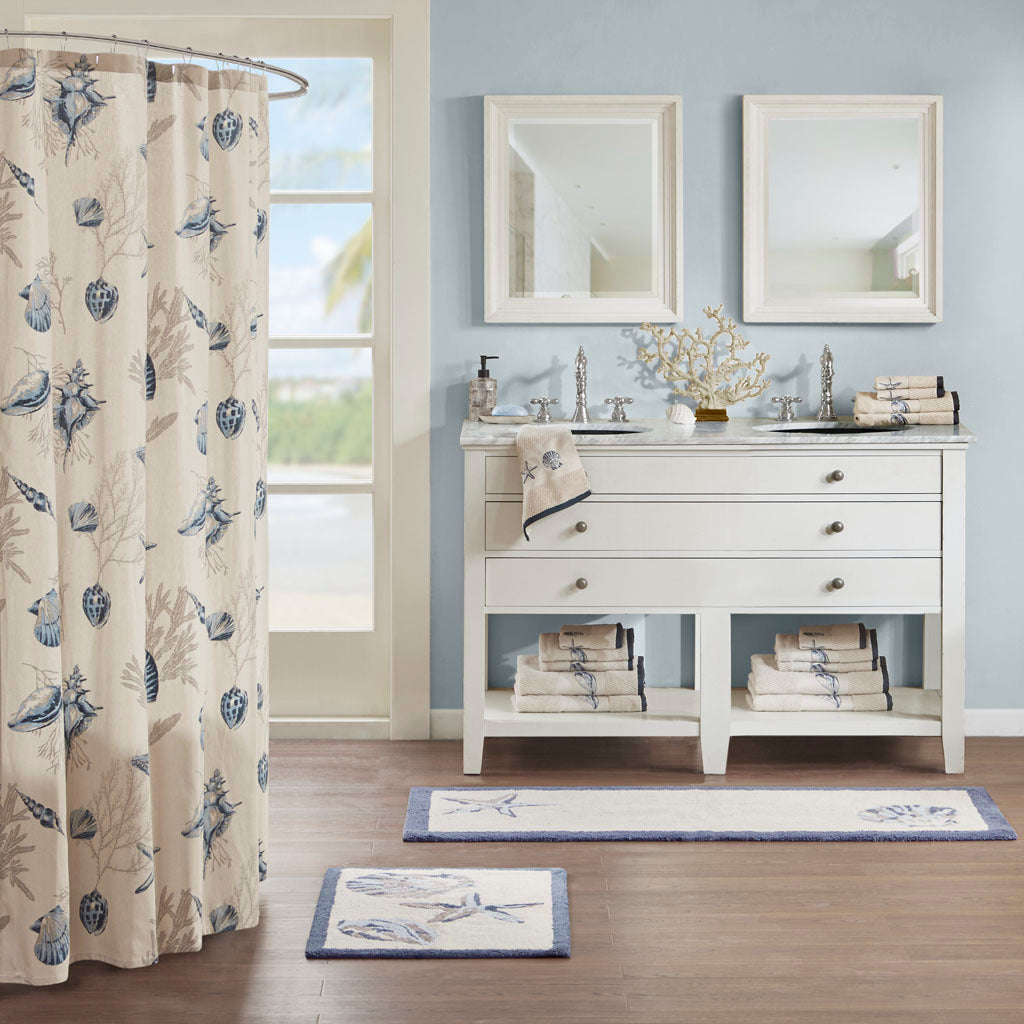 Bayside Cotton Reversible High Pile Tufted Bath Rug