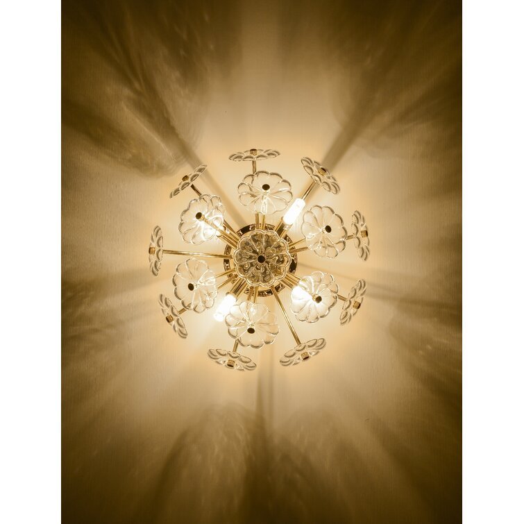 Crystal Blossom Chandelier Light Fixture Ceiling Lamp