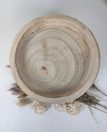Boho Minimalist Rustic Paulownia Wood 10" long- Beige