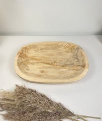 Boho Chic Paulownia Square Decorative Tray 14.5" long