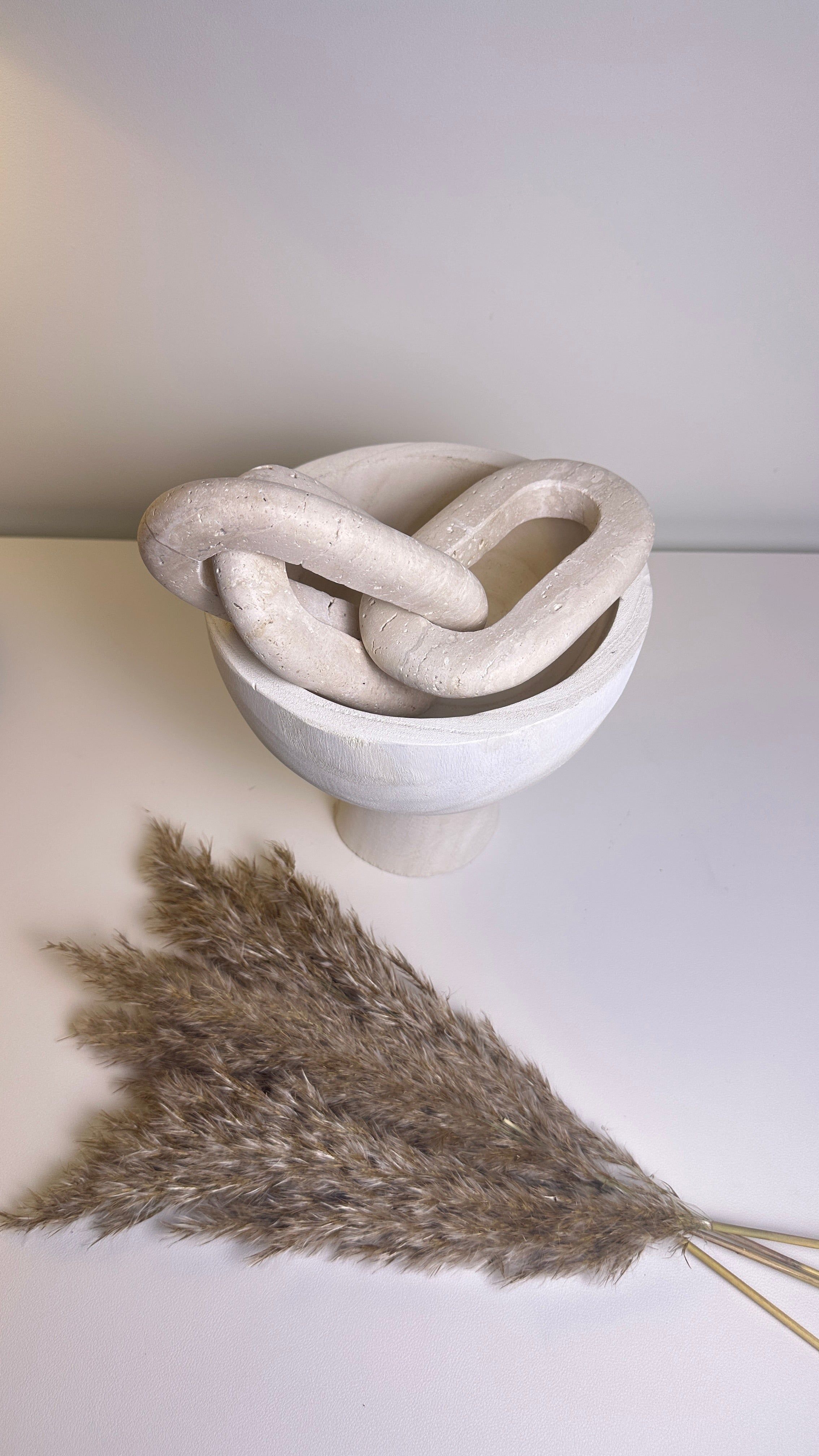 Travertine Stone Chain Decorative Accent Sand Color - Sand
