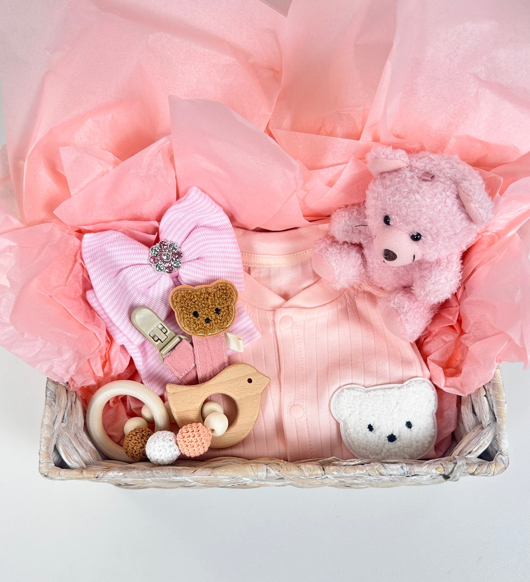LUXURY BABY GIFT BAG - Pink - Set of 6