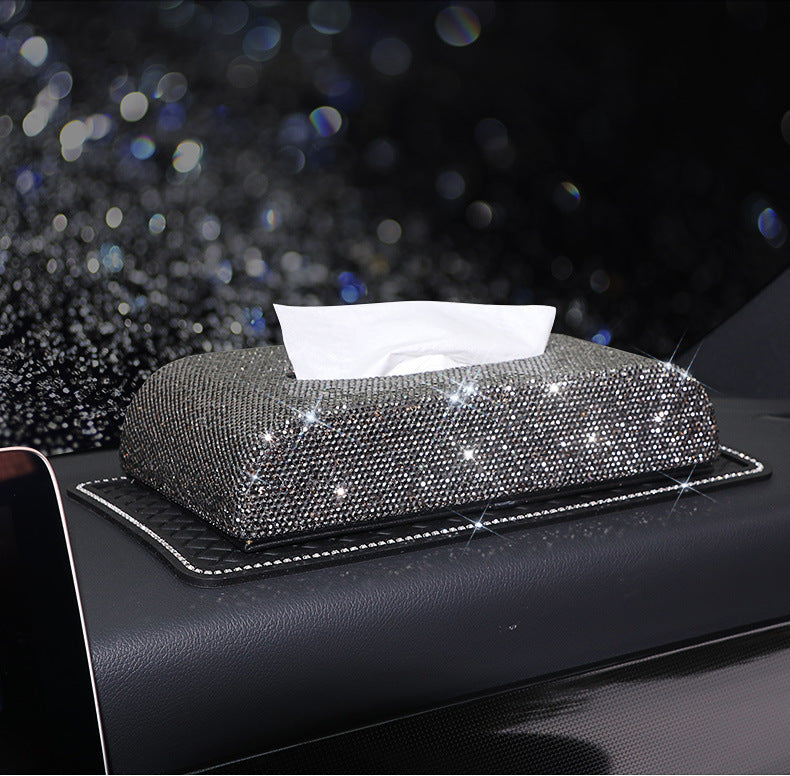 Tissue Box For Car Diamond Car Napkin Paper Box