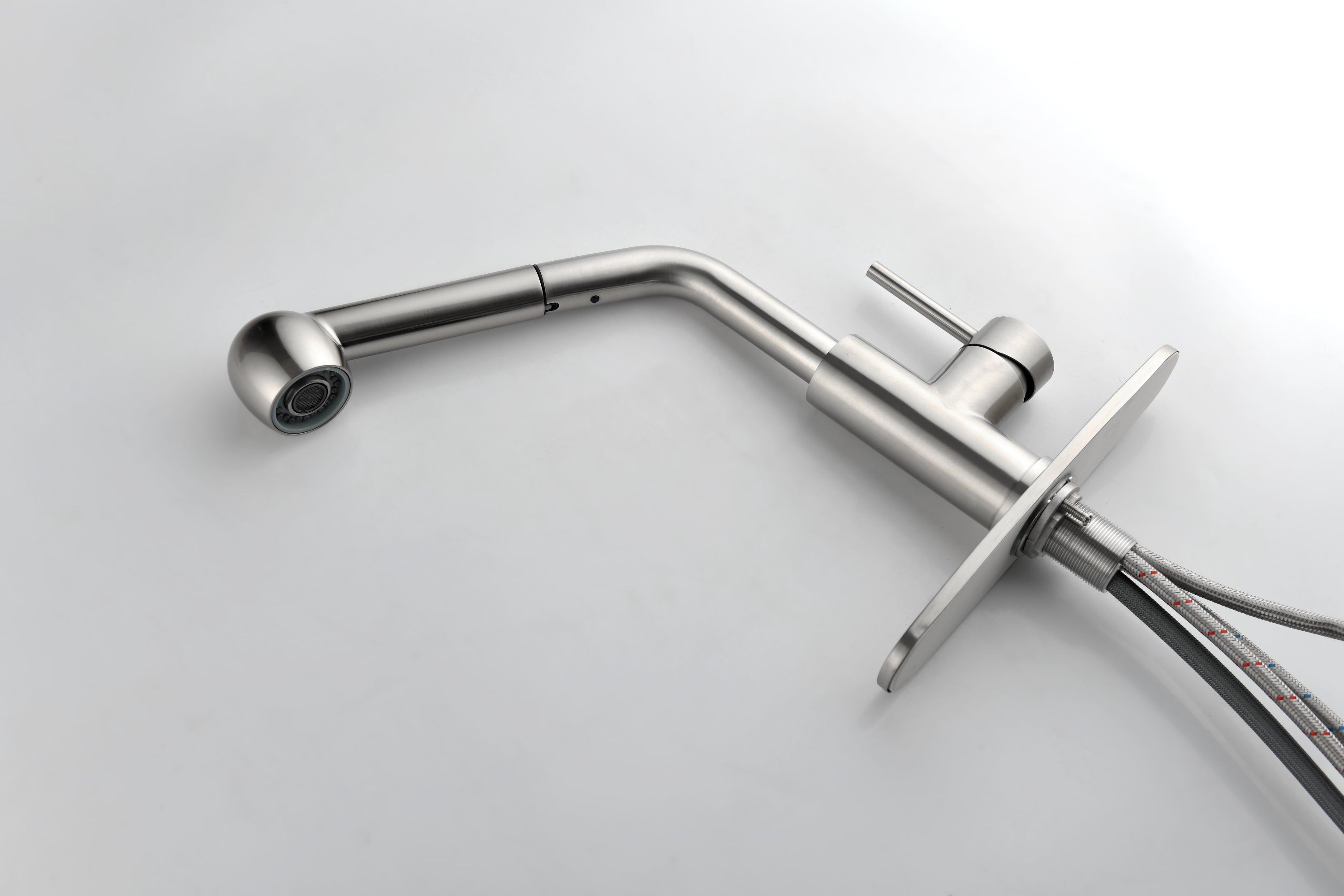 Single Handle Kitchen Sink Faucet with Pull Out Sprayer - Brushed Nickel