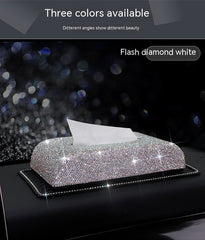 Tissue Box For Car Diamond Car Napkin Paper Box